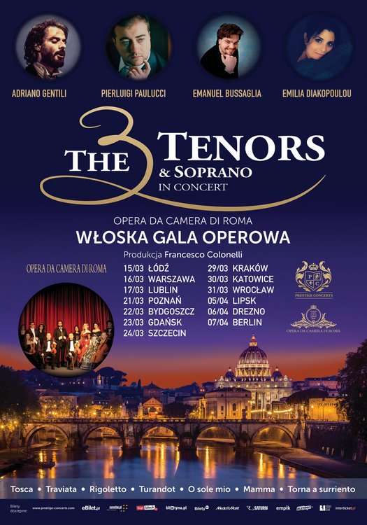The 3 tenors & soprano, Kraków 2019