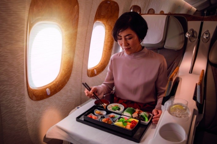 Emirates, sushi, Azja