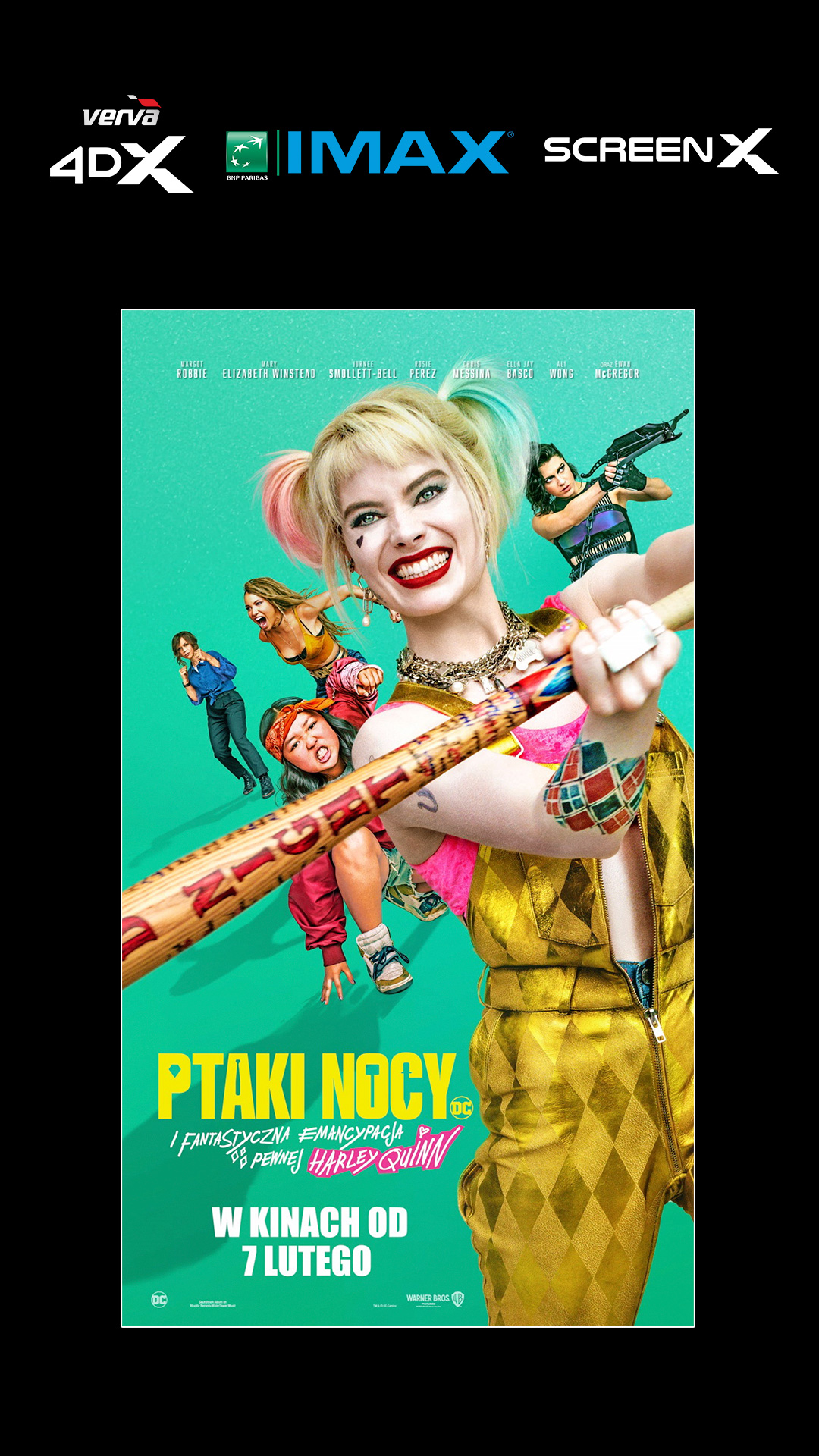 Ptaki nocy, Harley Queen, Cinema City, Imax, 4DX, ScreenX