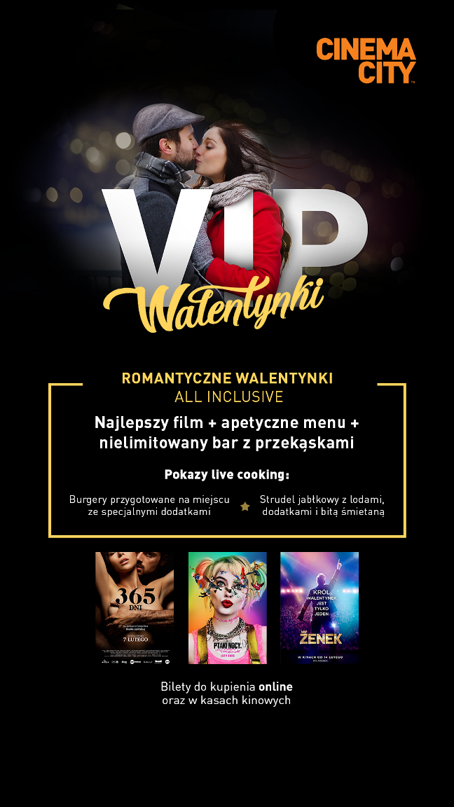 cinema city, vip, walentynki