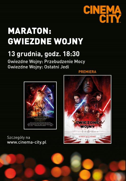 Maraton Gwiezdne Wojny, Cinema City, Ostatni Jedi, Imax